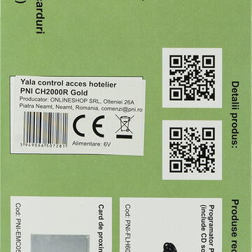 Yala Inteligenta PNI-CH20RG-PRO, 6 V, Auriu
