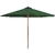 FIELDMANN Umbrela de soare verde cu cadru din lemn FDZN 4014