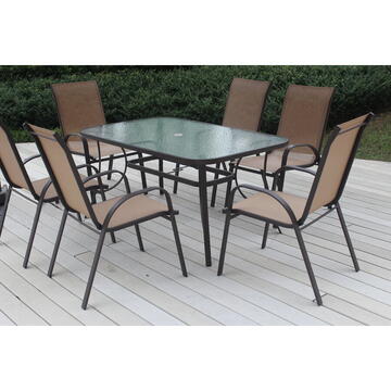 Set mobilier gradina Heinner Alegria 7 piese, masa + scaune STSM008