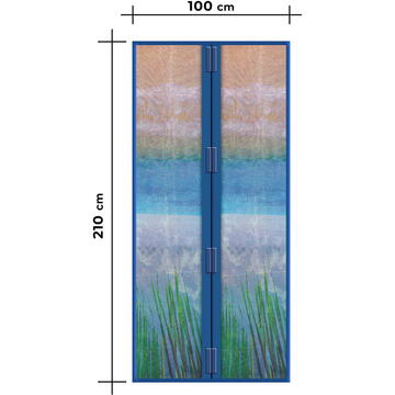 Garden of Eden Perdea anti-tantari pt. usi cu inchidere magnetica- 100 x 210 cm „Plajă”