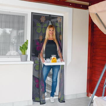 Garden of Eden Perdea anti-tantari pt. usi cu inchidere magnetica- 100 x 210 cm „Flori și fluturi”