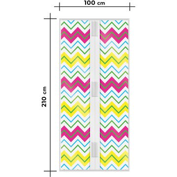 Garden of Eden Perdea anti-tantari pt. usi cu inchidere magnetica- 100 x 210 cm „Zig-zag”