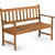 Banca de gradina pentru 2 persoane FIELDMANN 122x57 cm, inaltime 85 cm, lemn tratat de salcam tropical