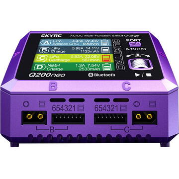 SkyRC Incarcator baterii Q200neo,  100 - 240V AC, 400W, 123 x 119 x 78 mm, Violet