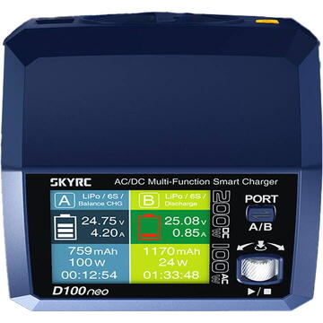 Incarcator SkyRC D100 Neo LiPo 1-6s 10A 100W AC