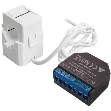 Releu inteligent Shelly Set  EM + transformator 50A (măsurarea consumului de energie)