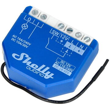 Releu inteligent Shelly Qubino Wave 1, 16 A, 0.3 W, Albastru