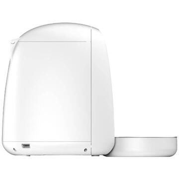 Dogness Dozator de mâncare inteligent mini  WIFI cu bol metalic (alb)