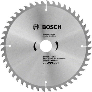 Bosch Panza fierastrau circular, lemn, 230 x 30 x 2.8 mm, 48 dinti