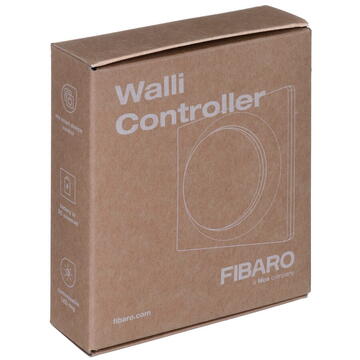Controller FIBARO Walli Controller FGWCEU-201-1, 2 butoane, Z-Wave Plus, 868/869 MHz, RF 50 m, contor putere/consum, alb