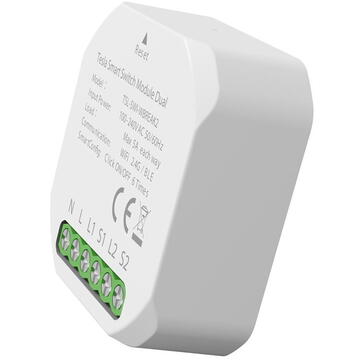 Intrerupator inteligent TESLA TSL-SWI-WBREAK2, Wireless, 1200 W, 240 VAC, 5 A, Alb