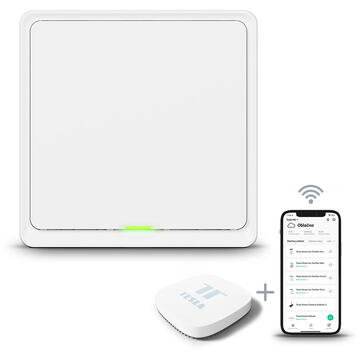 Intrerupator inteligent TESLA TSL-SWI-ZIGBEE1, 100‒240 V, Alb