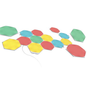 Nanoleaf NL42-6002HX-15PK, RGB, Wi-Fi, Alb