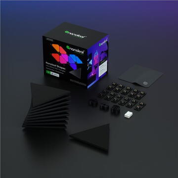 Kit 10 panouri luminoase inteligente Nanoleaf NL48-1101TW-10PK, 1200K-6500K, Multicolor