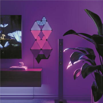 Kit 10 panouri luminoase inteligente Nanoleaf NL48-1101TW-10PK, 1200K-6500K, Multicolor