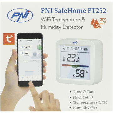 PNI-PT252, Wireless, 4.5 V, 2.4 GHz, Alb