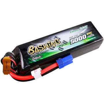Gens ace Acumulator Lipo,  G-Tech, 5000mAh, 14.8V, 60C, seria Bashing, 136x42x34mm, EC5
