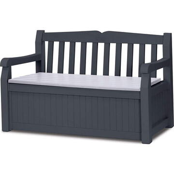 Ławka ogrodowa ze schowkiem EDEN GARDEN BENCH BOX, grafitowy/jasny szary 250076 KETER