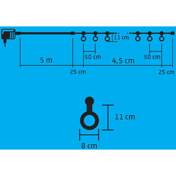 Somogyi Ghirlanda party inseriabila, glob cu microLED alb cald, de exterior, 5 m