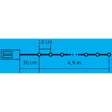 Somogyi Ghirlanda microLED, 50 microLED alb rece