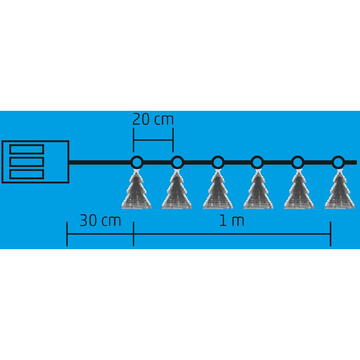 Somogyi Decor ghirlandă LED-uri, cu oglinda, brad