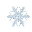Somogyi Decor fereastră fulg de zăpadă pt interior, adeziv, LED alb cu lumină rece, dimensiune:10x3,5cm