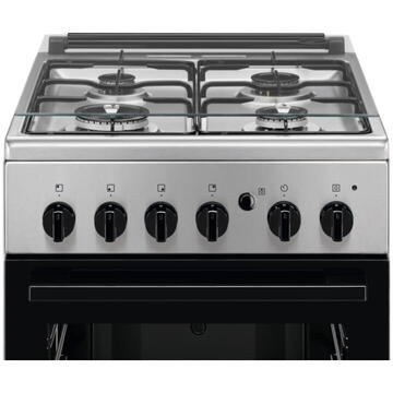 Electrolux LKG504002X, 4 arzatoare gaz, Autocuratare catalitica, Grill, Timer, Inox