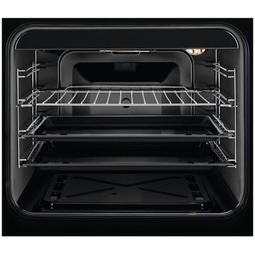 Electrolux LKG504002X, 4 arzatoare gaz, Autocuratare catalitica, Grill, Timer, Inox