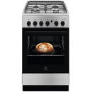 Electrolux LKG504002X, 4 arzatoare gaz, Autocuratare catalitica, Grill, Timer, Inox