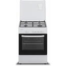 Heinner HFSC-SME60WH, 4 arzatoare, Dispozitiv siguranta plita si cuptor, Supapa de siguranta, Duza GPL,  Alb