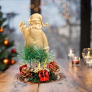 Decor de Advent - cu suport de lumănare - cupru, Moș Crăciun - 8 x 13 cm