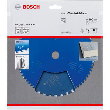 Bosch Panza de fierastrau circular pentru panouri, 190x30x2 mm, 36 dinti