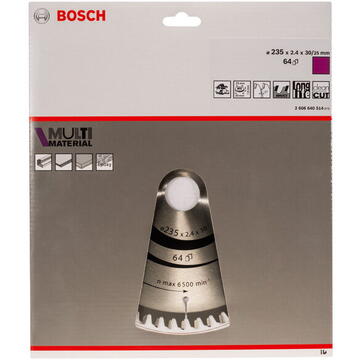 Bosch Panza fierastrau circular, multimaterial, 235 x 30 x 2.4 mm, 64 dinti