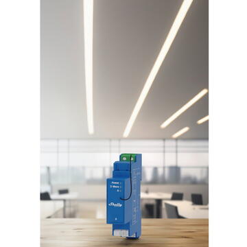 Releu inteligent Shelly Releu 1 canal pentru sina DIN  Qubino Pro 1, 16A, albastru, 94x19x69mm