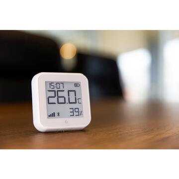 Shelly Senzor de temperatură și umiditate WIFI gen 3 White