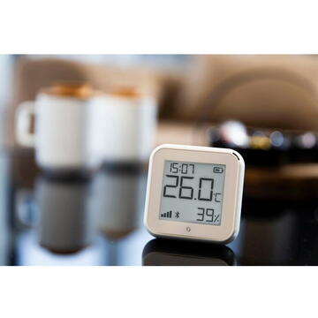 Shelly Senzor de temperatură și umiditate WIFI gen 3 White