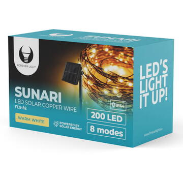 Forever light SIR ILUMINAT CU INCARCARE SOLARA IP44 ALB CALD