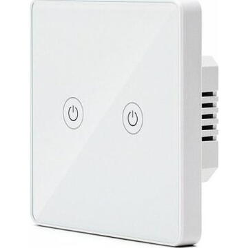 Intrerupator inteligent Maxcom SHLS12,  220-230V, Panou touch, Alb