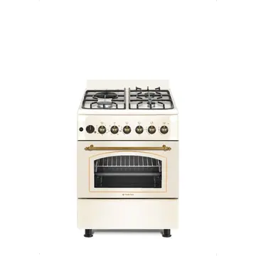 Aragaz rustic 3 Arzatoare gaz + 1 electric, Cuptor electric, 60x60cm, Studio Casa Avena, MULTIF. PLUS FE60/603G+1EL, Aprindere integrata, Rotisor