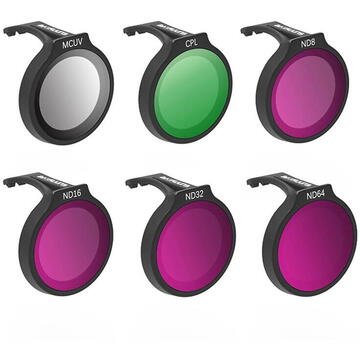 Six filters kit SUNNYLIFE for DJI Neo MCUV+CPL+ND8+ND16+ND32+ND64