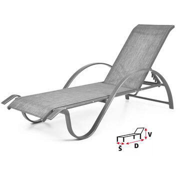 HECHTSOFIALOUNGER - Sezlong reglabil gradina
