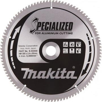 Makita Disc de tăiere Aluminiu cu 100 Dinti 305mm B-33358