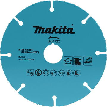 Makita B-57722 - Disc taiere multimaterial, 125x22.2x2 mm, 1 buc