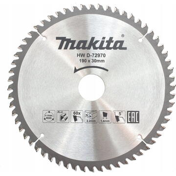 Makita SPECIALIZED - Panza fierastrau circular, aluminiu, 190x30/20x2.2 mm, 60 dinti