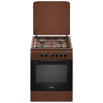 Samus SM664MBS, 4 arzatoare, Timer, 60 cm, Maro