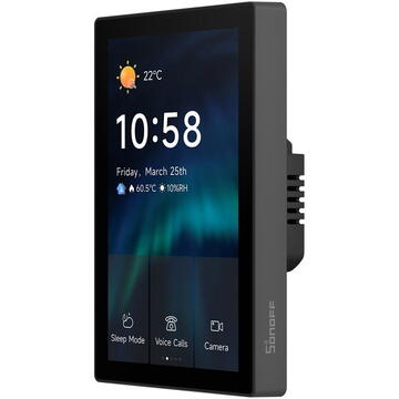 Intrerupator inteligent Sonoff 51326, Wireless, Negru