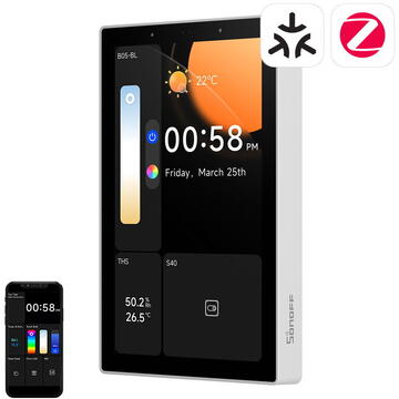 Intrerupator inteligent Sonoff 51327, Wireless, Negru