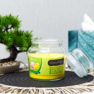 Vog und Arths Lumânare parfumată – borcan cu capac – Sweet lemon & peony – 310 g