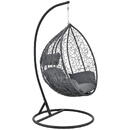 GLOBIZ Leagăn tip cuib - gri - 170 x 110 x 153 cm