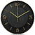 GLOBIZ Ceas de perete - 25 cm - plastic, sticlă - 1 x AA - negru